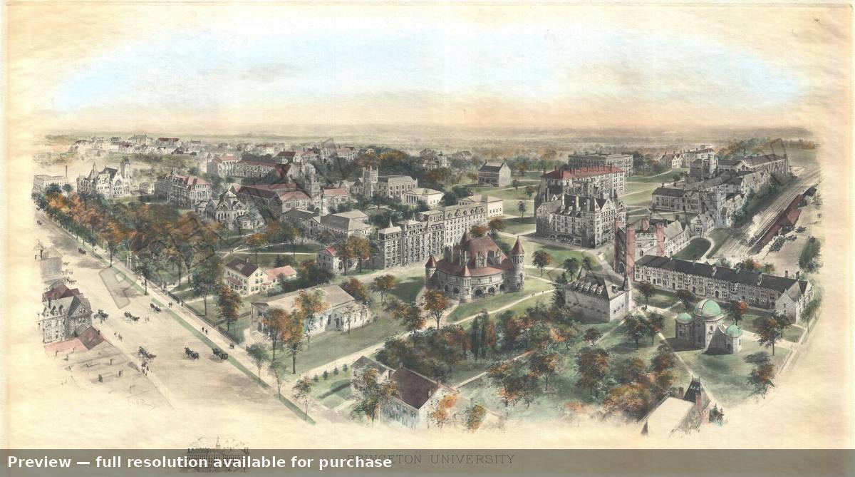 Antique map: Princeton University, 1906