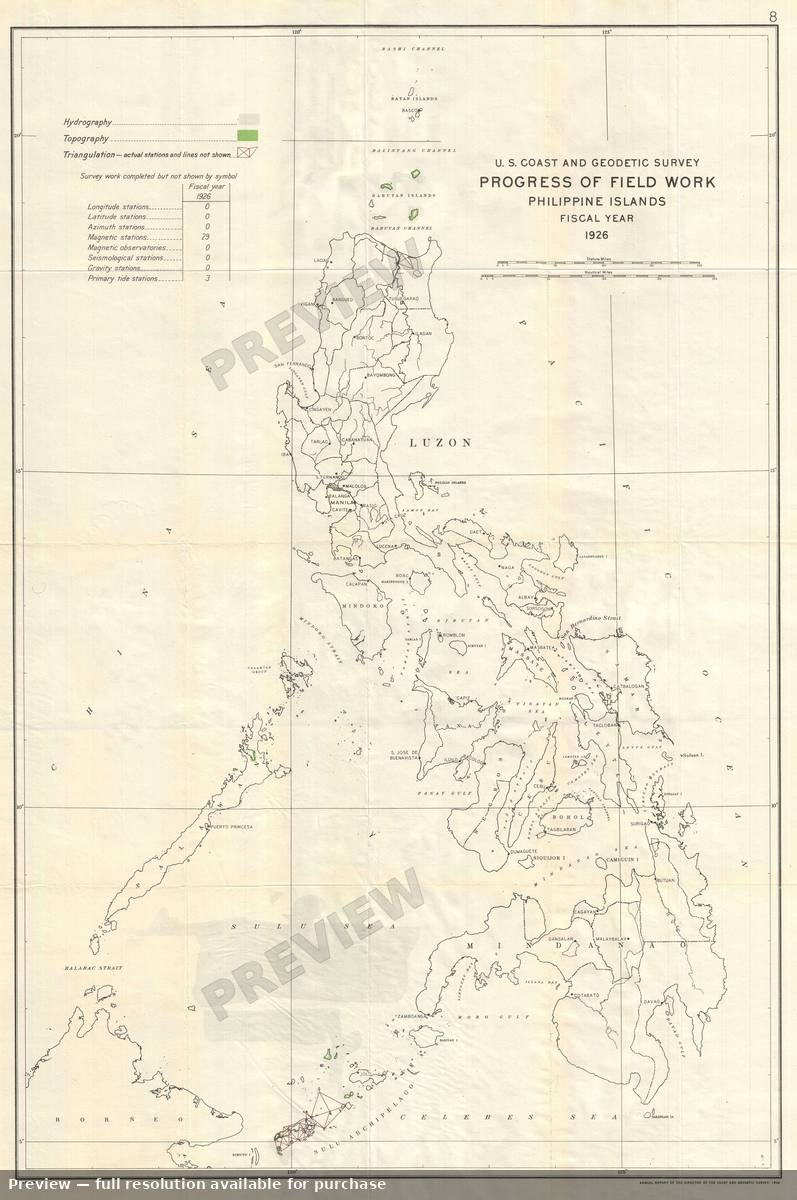 Antique map: Progress Philippines, 1926, 1926