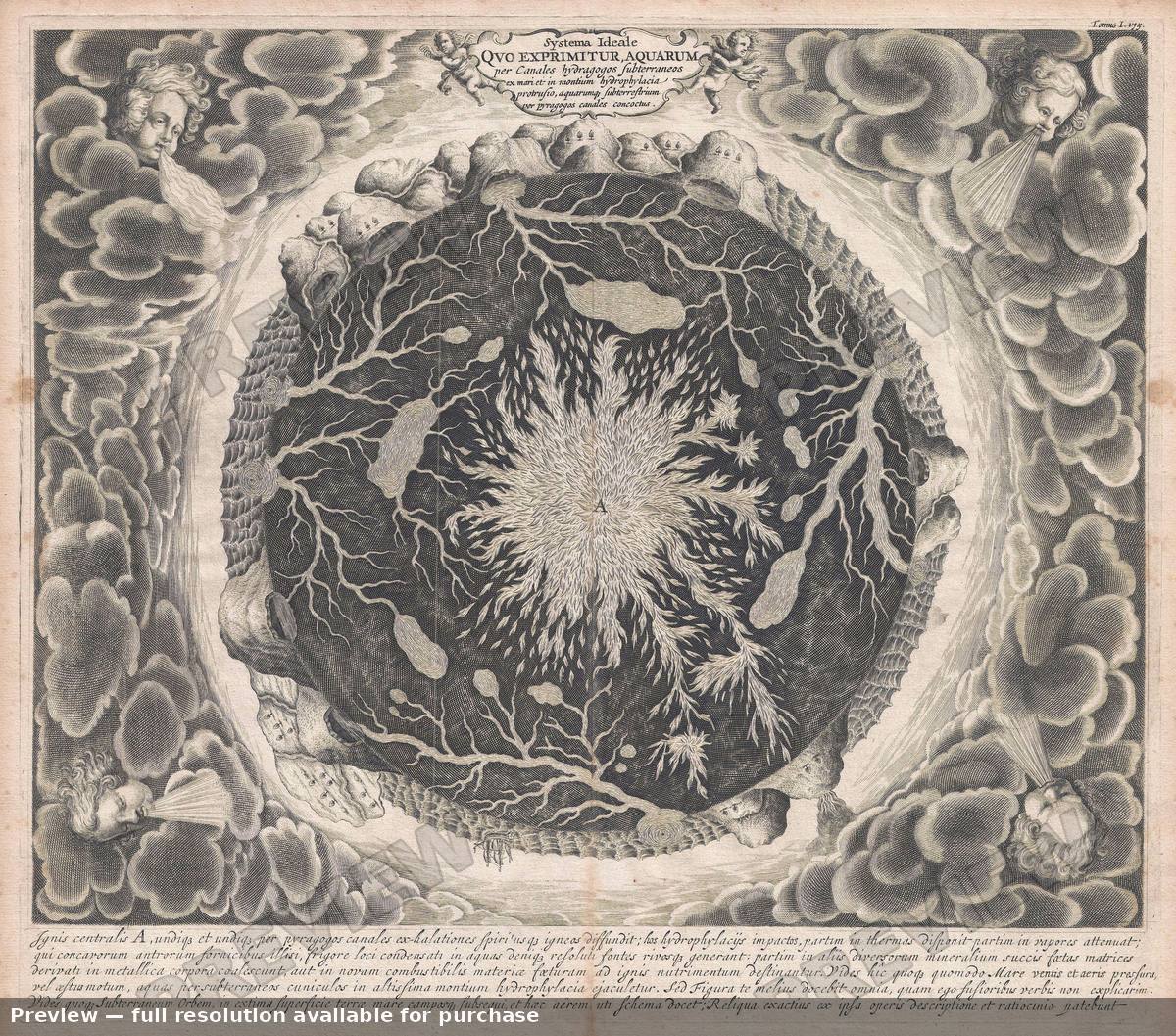 Antique map: Quv Exprimitur Aquarum, 1665
