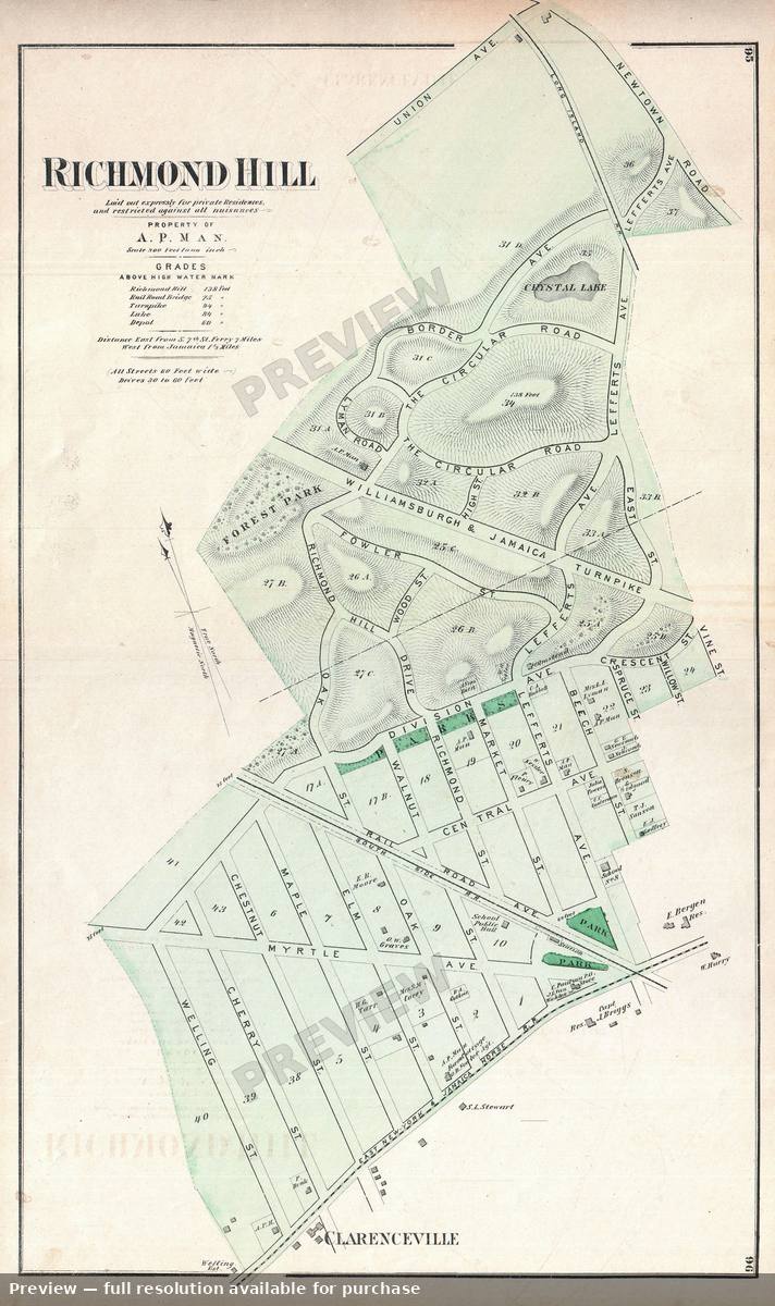 Antique map: Richmond Hill, 1873, 1873