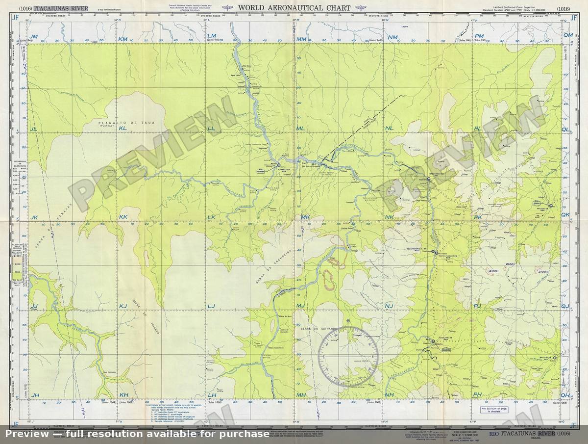 Antique map: Rio Itacaiunas, 1957, 1957