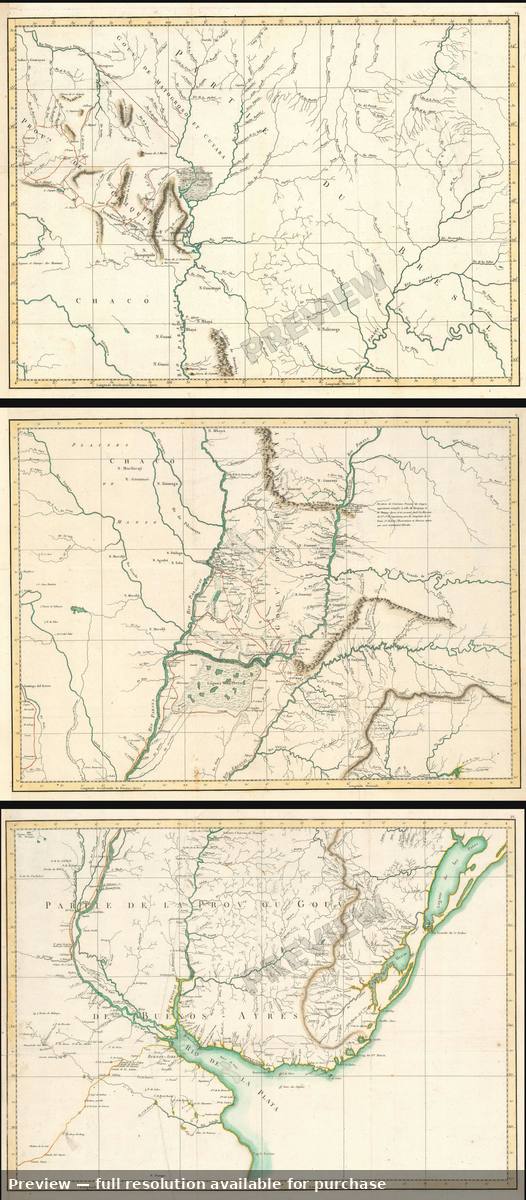 Antique map: Riodela Plata, 1809, 1809