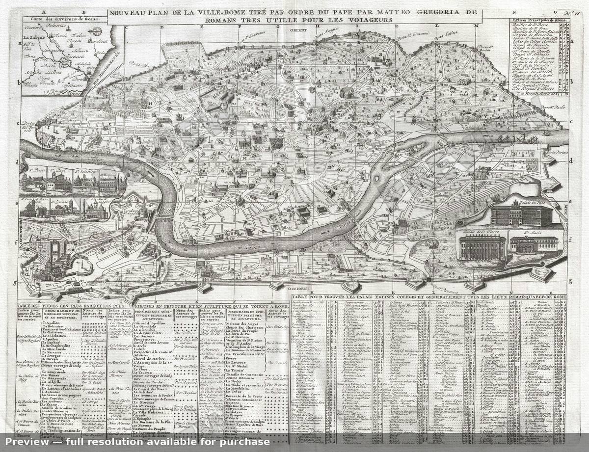 Antique map: Rome, 1720, 1720