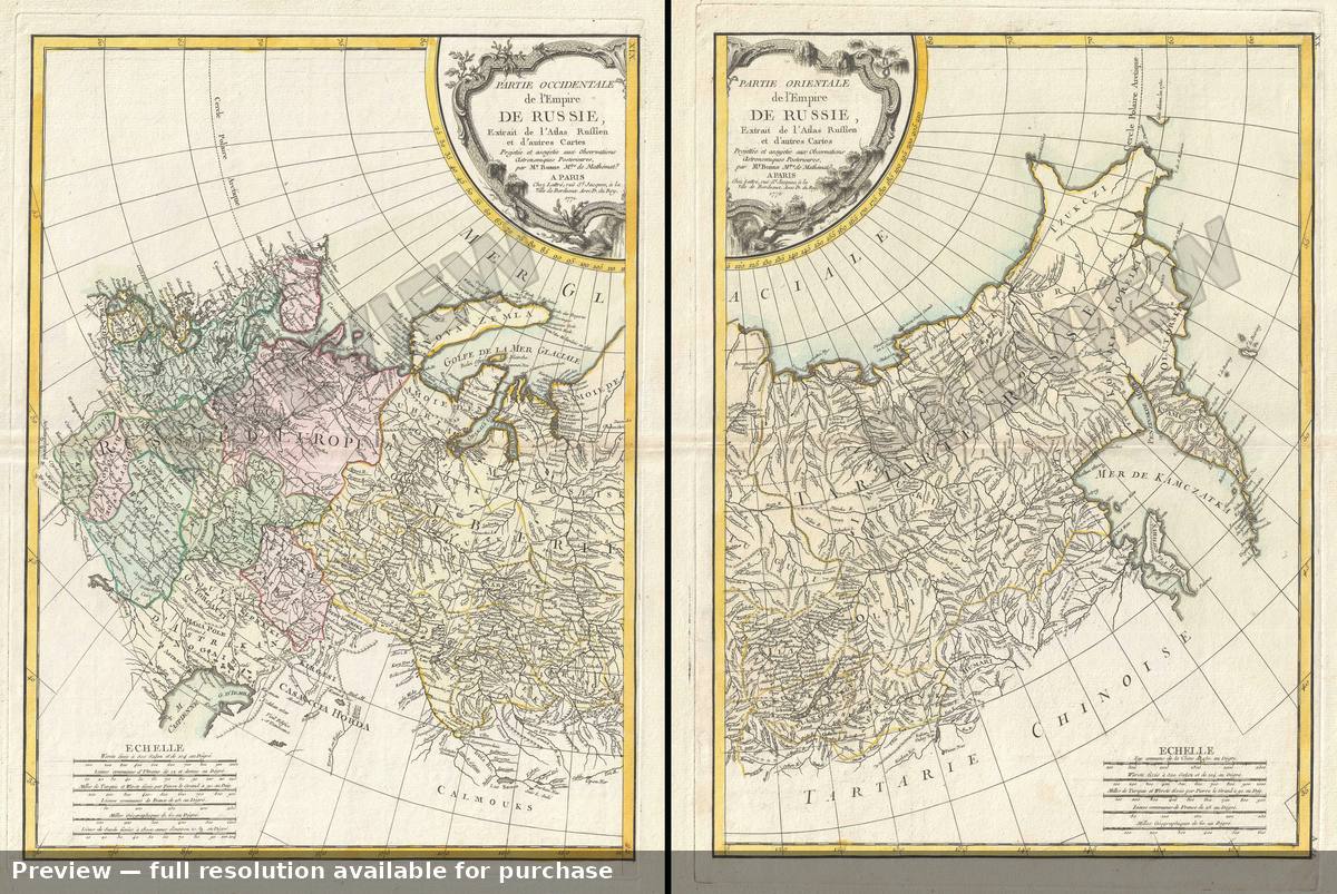 Antique map: Russia 2, 1772