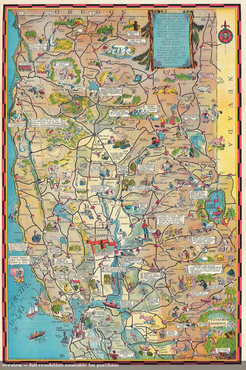 Antique map: Sacramento Valley, 1939, 1939