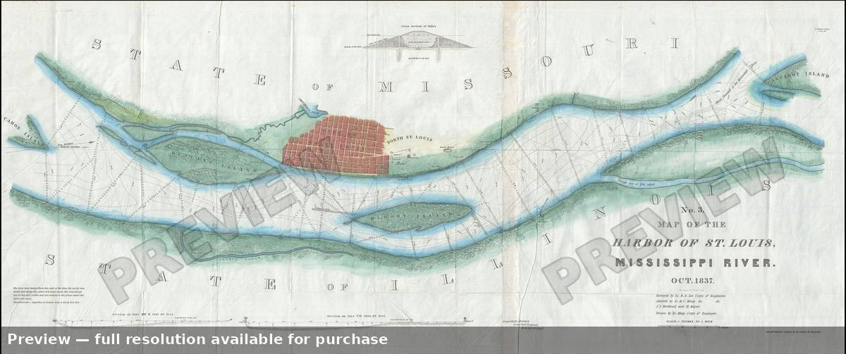 Antique map: Saint Louis Harbor, 1837