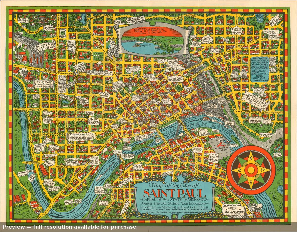 Antique map: Saint Paul MN, 1931, 1931