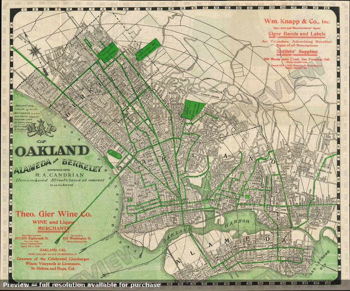 Antique map: San Francisco, 1906