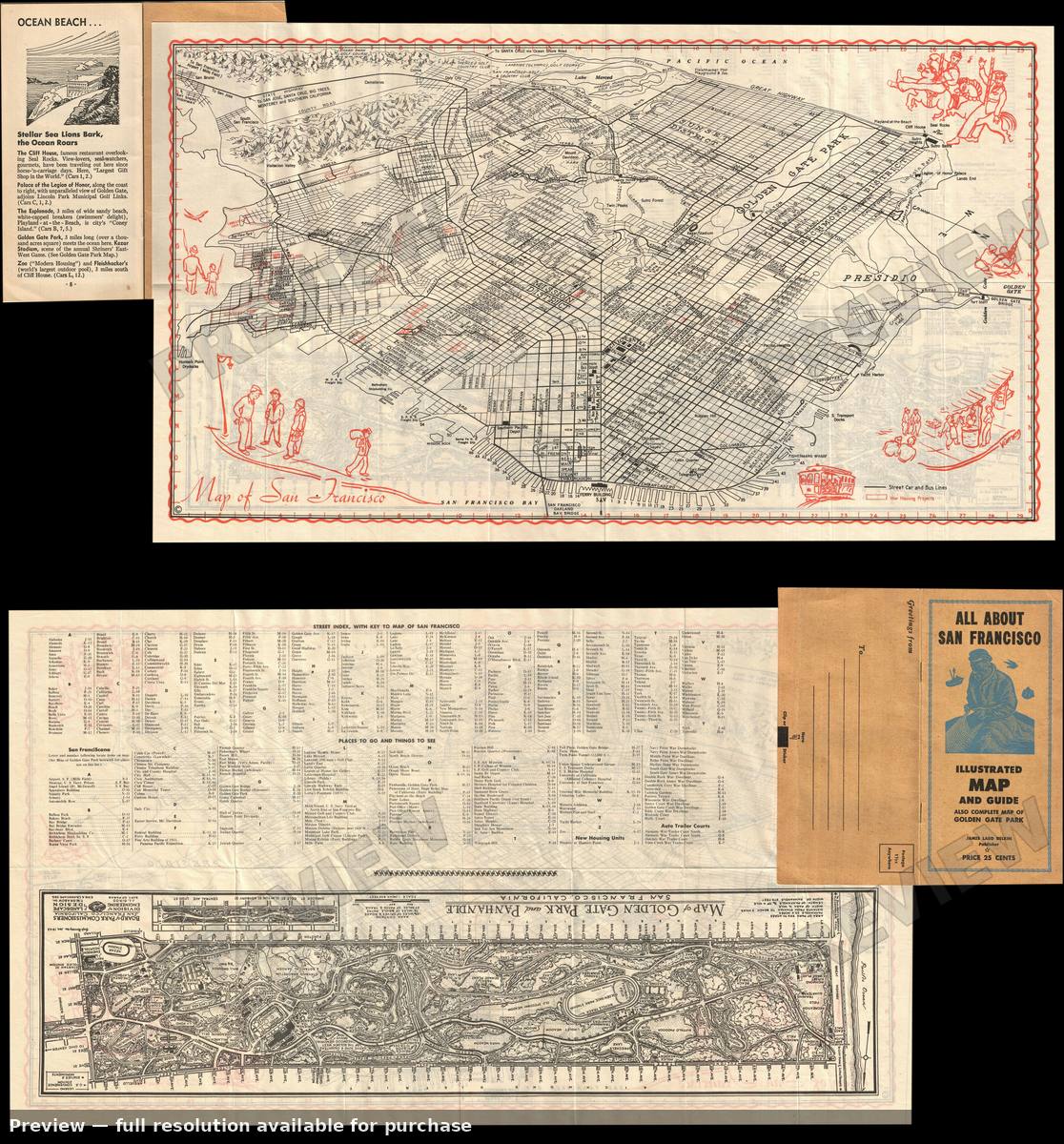 Antique map: San Francisco, 1940, 1940