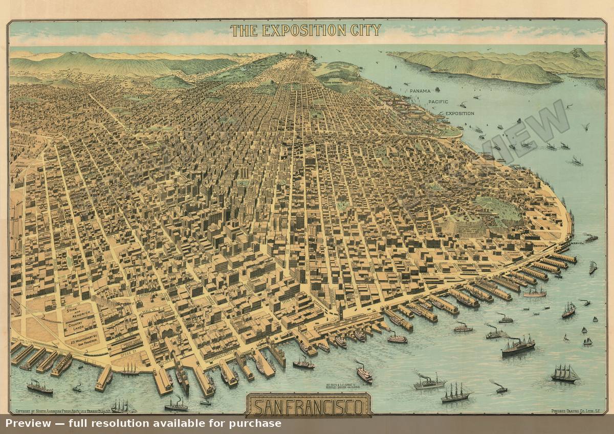 Antique map: San Francisco, 1912, 1912