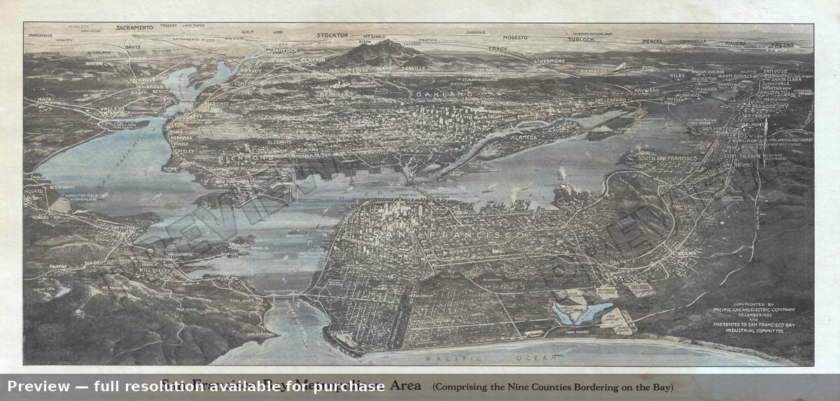 Antique map: San Francisco, 1932, 1932