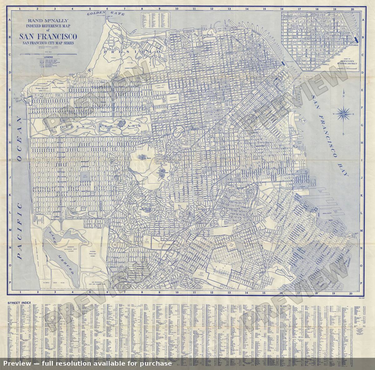 Antique map: San Francisco, 1940, 1940