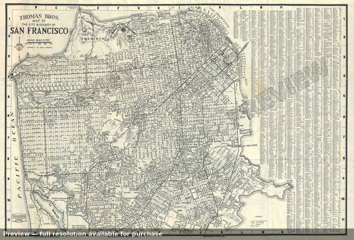 Antique map: San Francisco 2, 1938, 1938