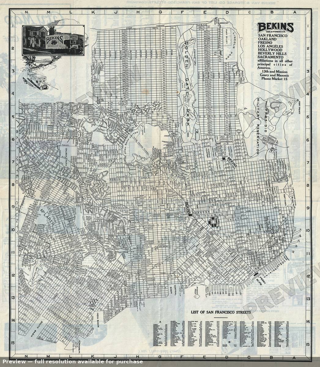 Antique map: San Francisco 3, 1930, 1930