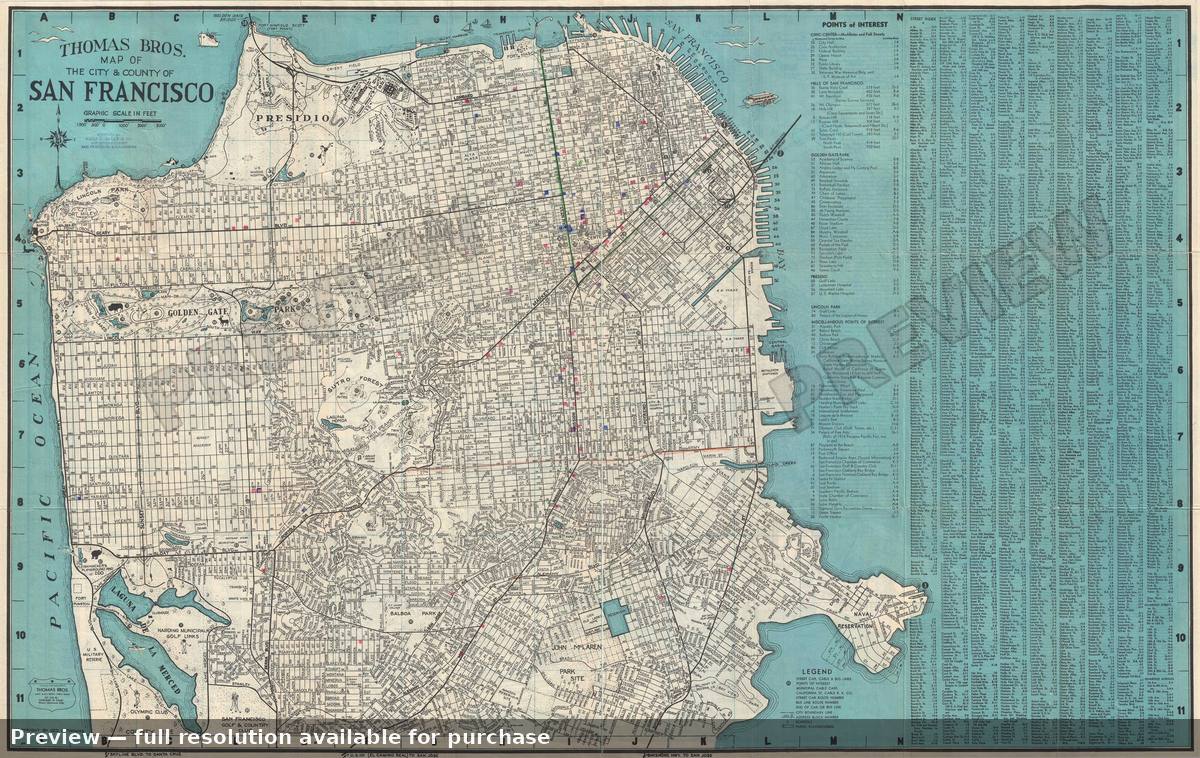 Antique map: San Francisco 3, 1938, 1938