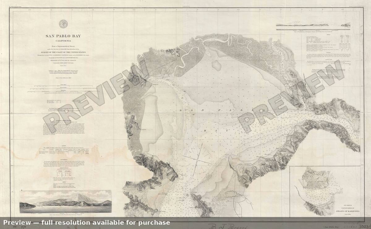 Antique map: San Pablo Bay, 1893, 1893