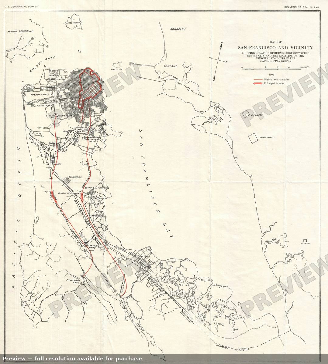 Antique map: Sanfrancisco, 1906, 1906