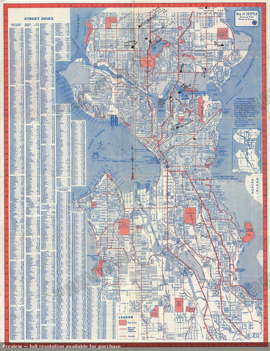 Antique map: Seattle