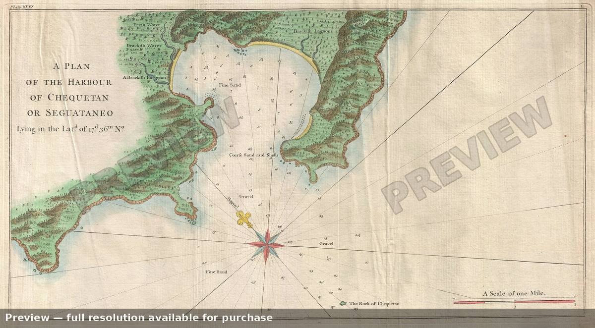Antique map: Seguataneo 2, 1745