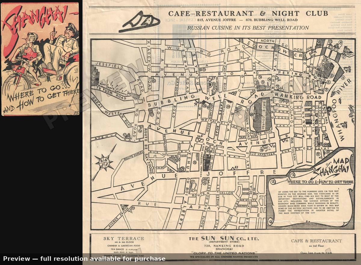 Antique map: Shanghai, 1930, 1930