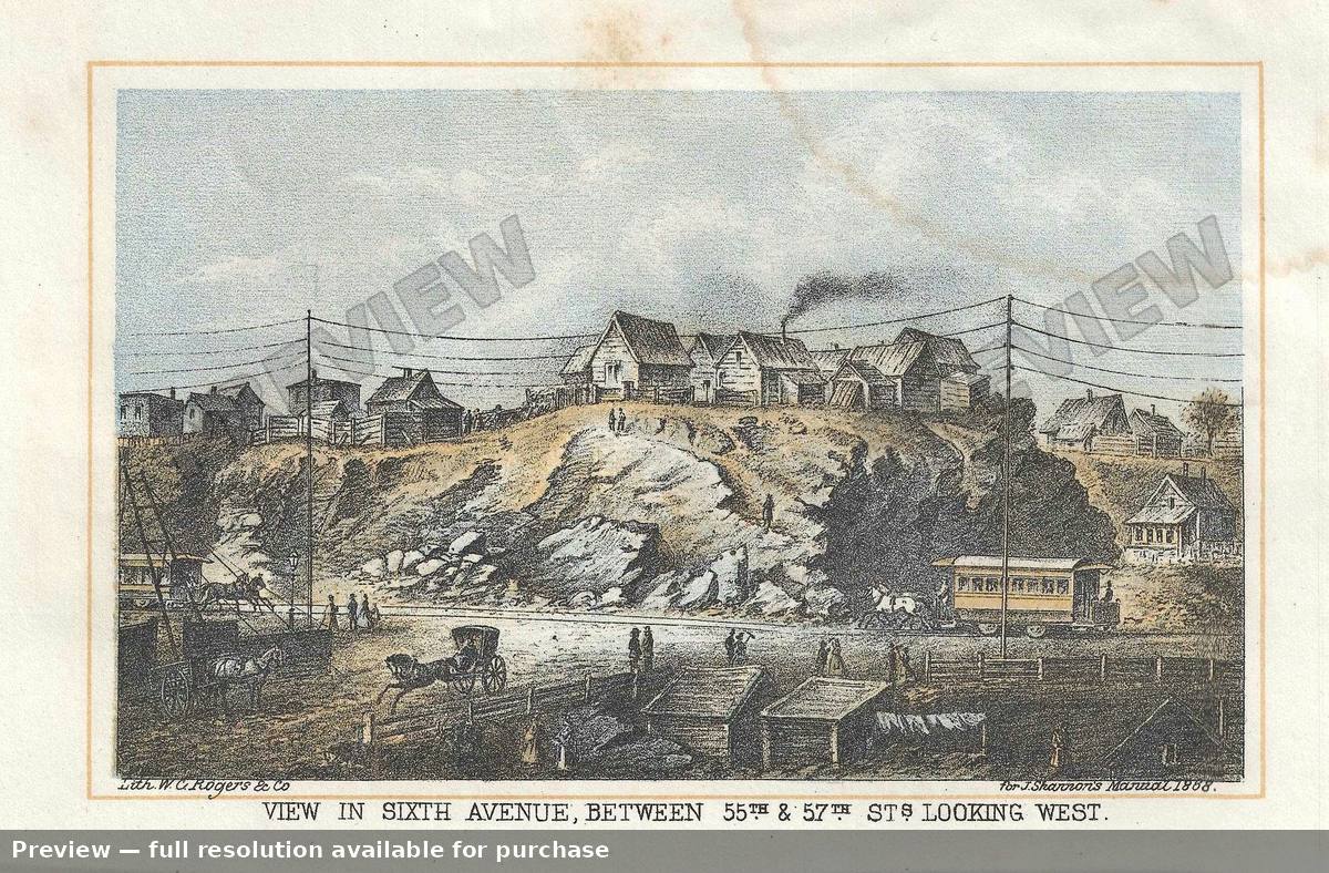 Antique map: Sixth Avenue 552, 1868, 1868