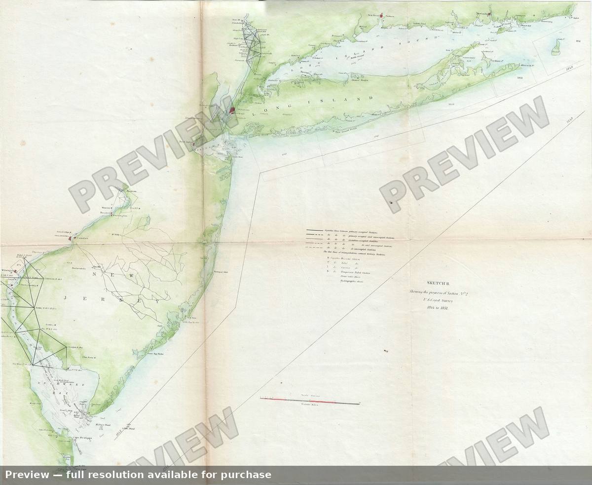 Antique map: Sketch B Section 2, 1851, 1851