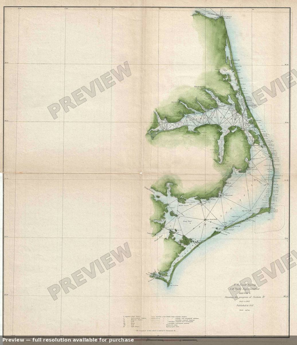 Antique map: Sketch D Sectoion IV, 1851, 1851