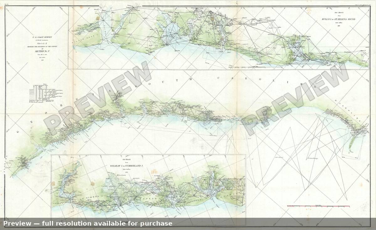 Antique map: Sketch E Section V, 1859, 1859