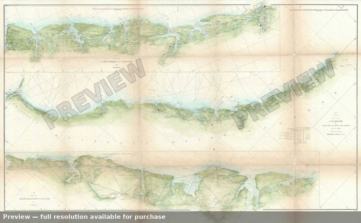 Antique map: Sketch E Section V, 1861, 1861