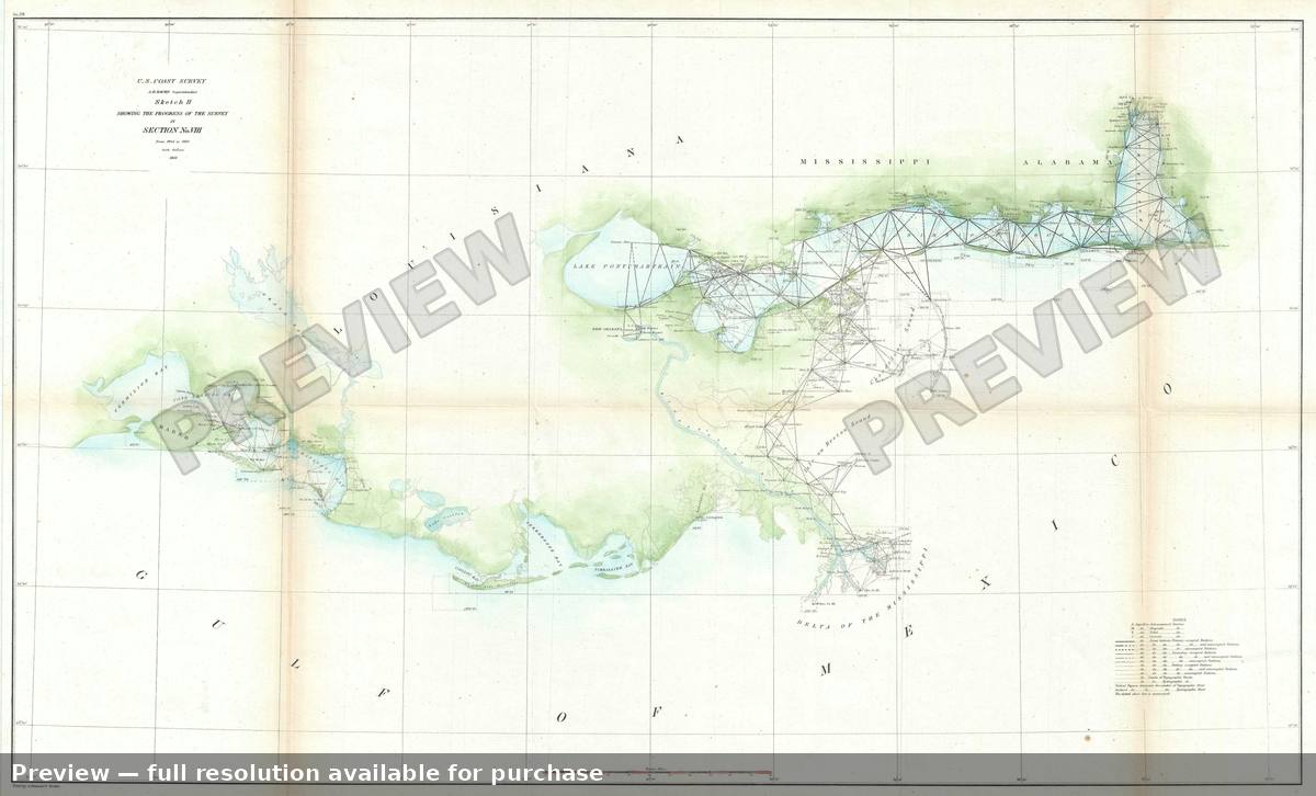 Antique map: Sketch H Section VIII, 1860, 1860