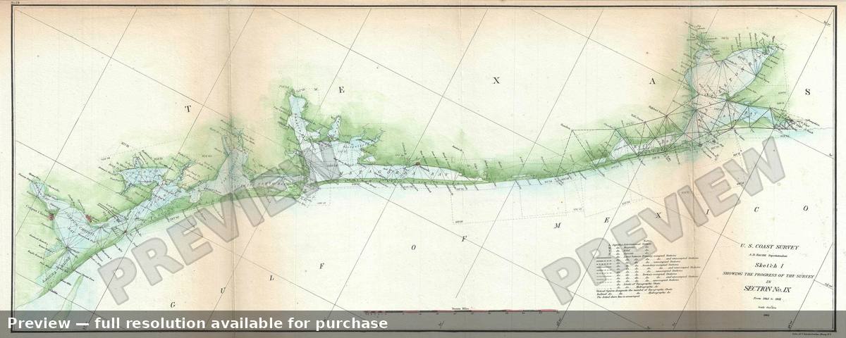 Antique map: Sketch I Section IX, 1861, 1861