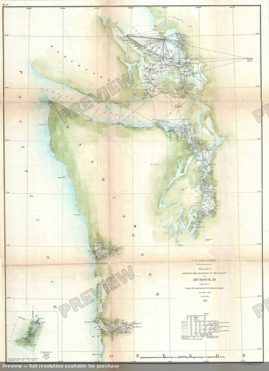 Antique map: Sketch K Section XI, 1861, 1861