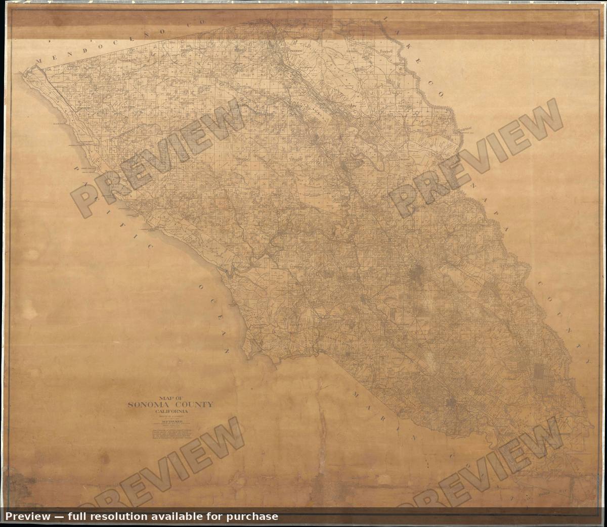 Antique map: Sonoma County, 1908, 1908