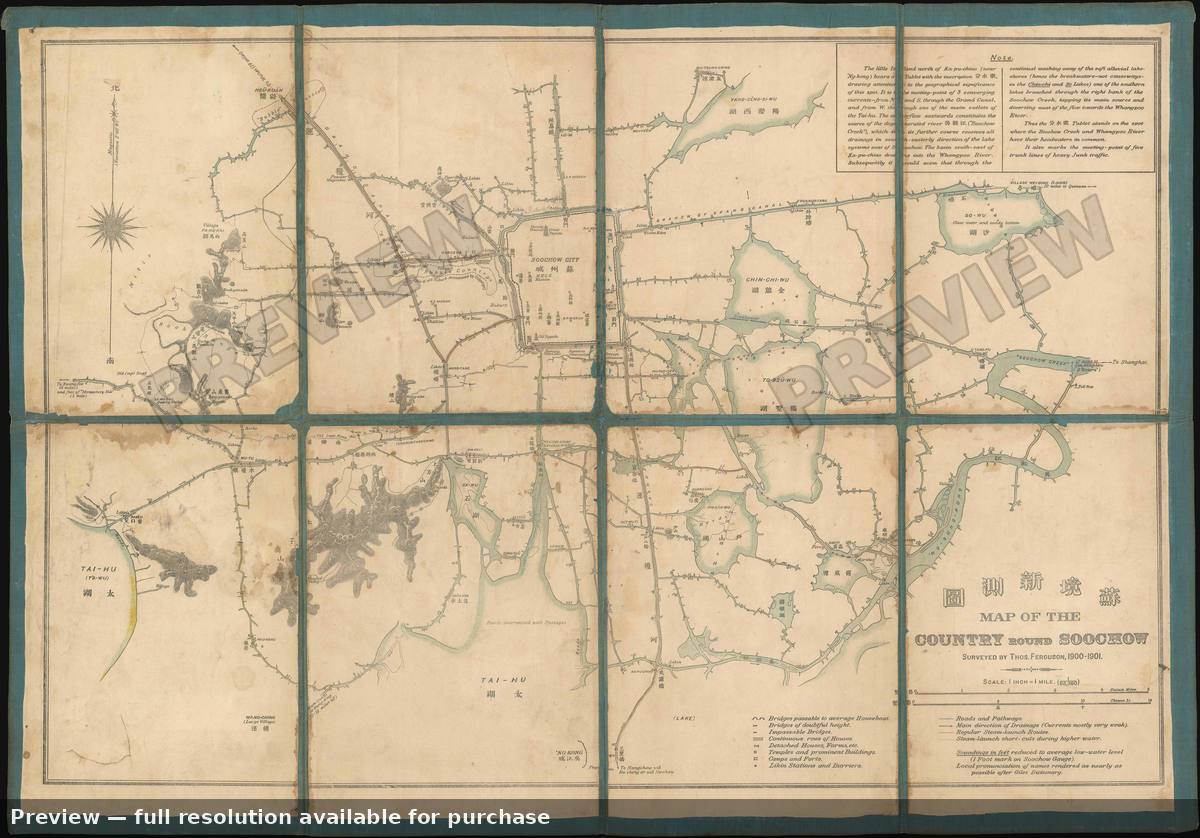 Antique map: Soochow, 1902, 1902