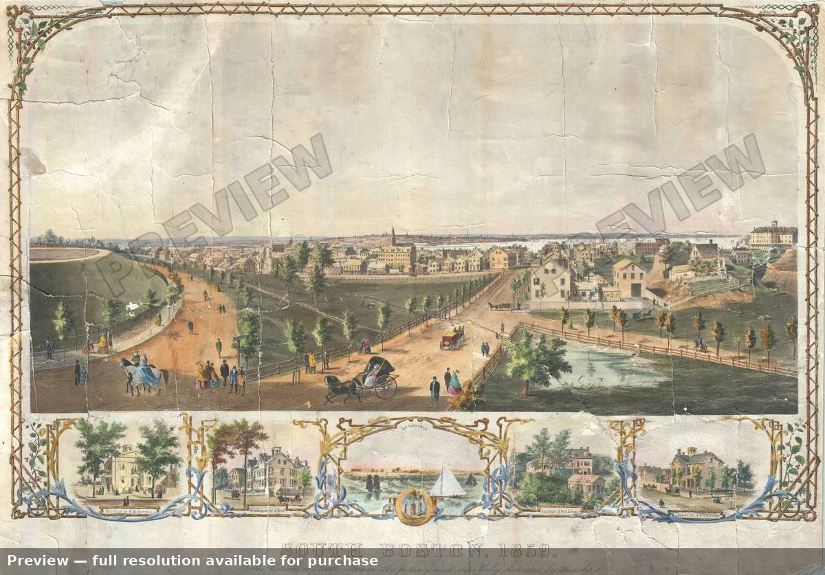 Antique map: South Boston, 1859, 1859