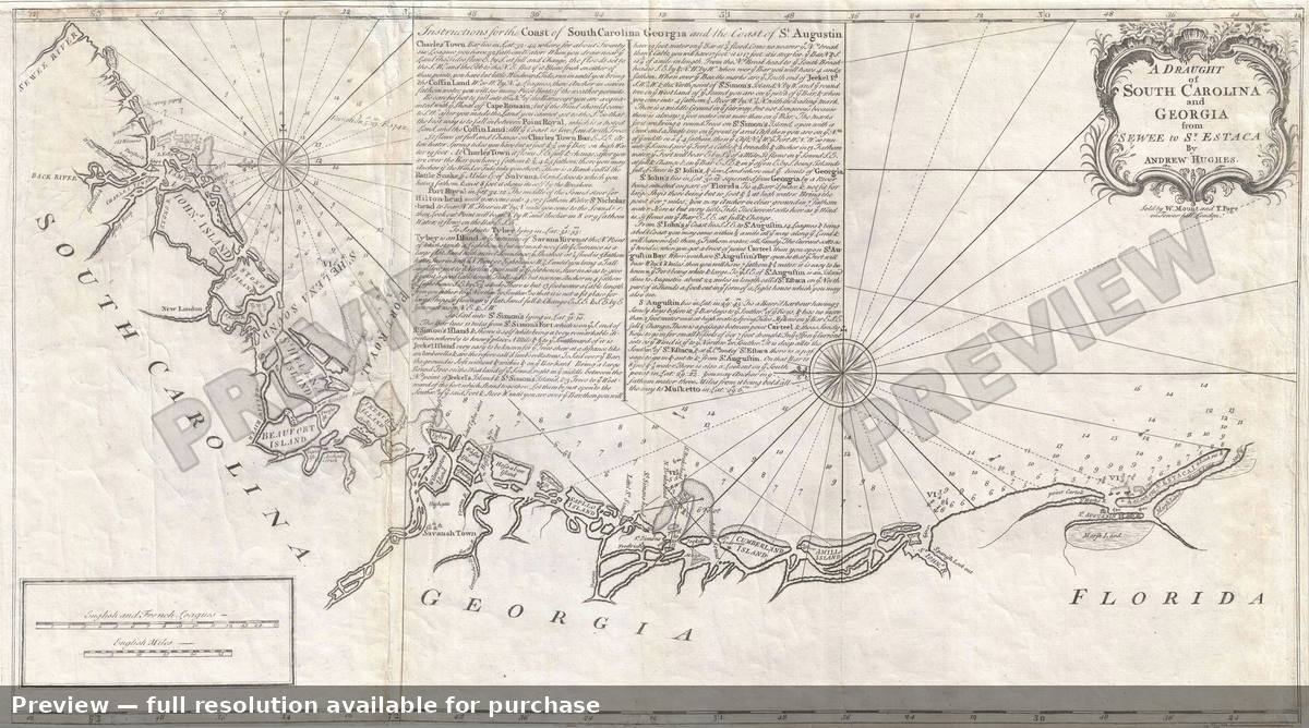 Antique map: South Carolina George, 1778