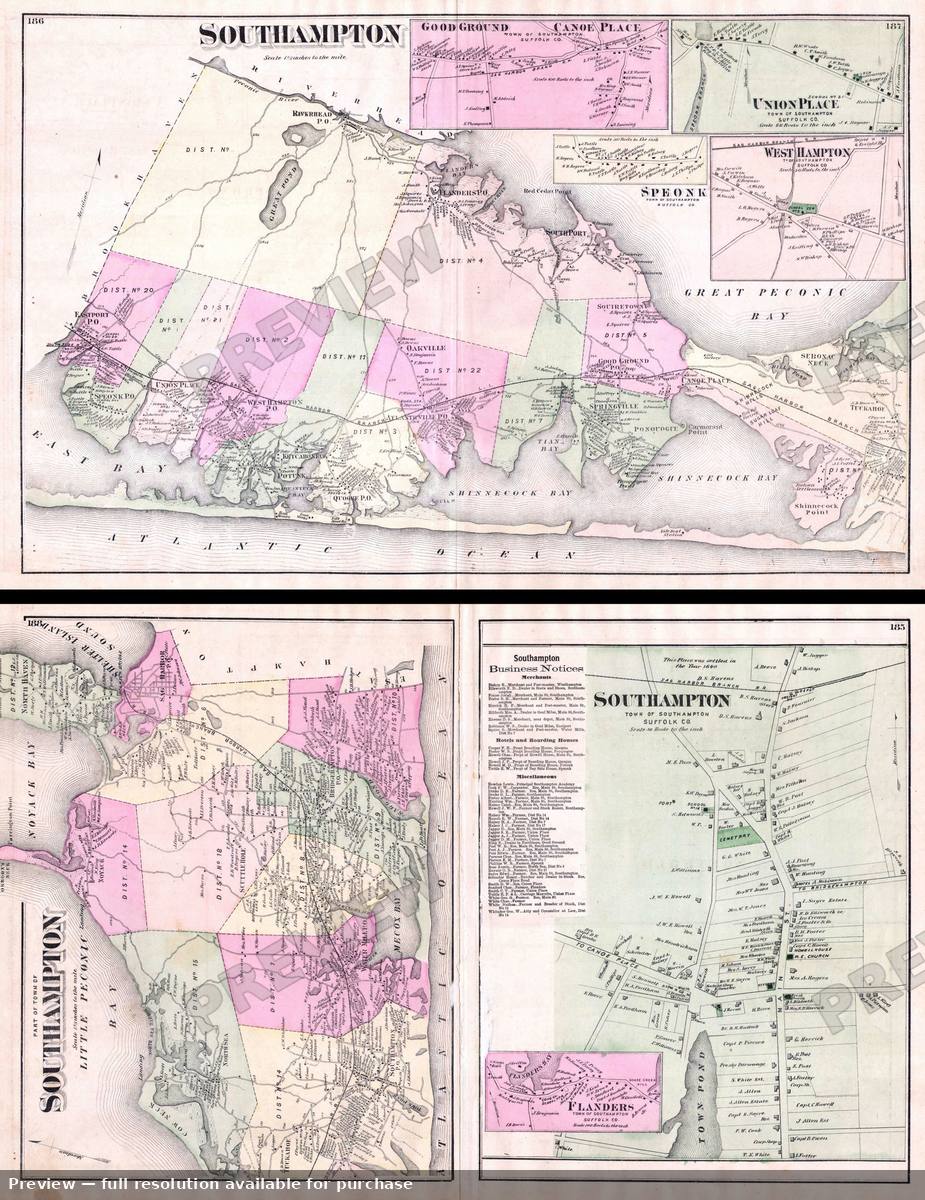 Antique map: Southampton 2, 1873
