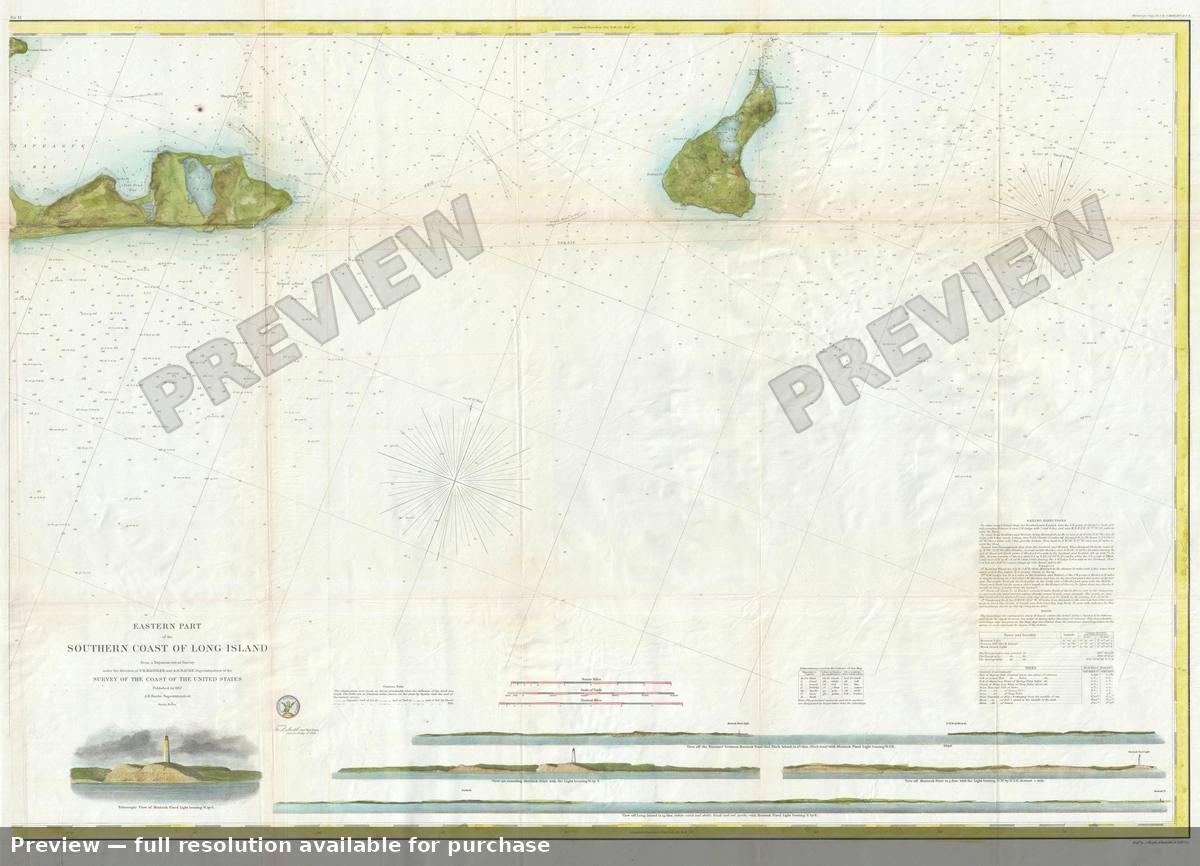 Antique map: Southern Long Island EP, 1857, 1857