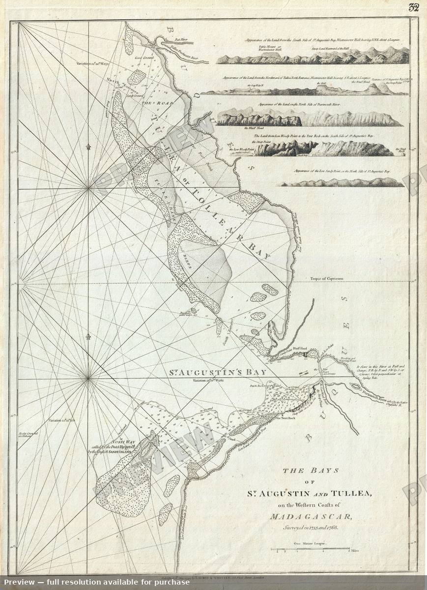 Antique map: St Augustin, 1794