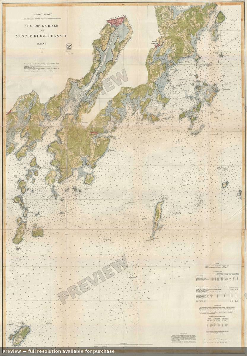 Antique map: St George Muscle Ridge 2, 1873, 1873