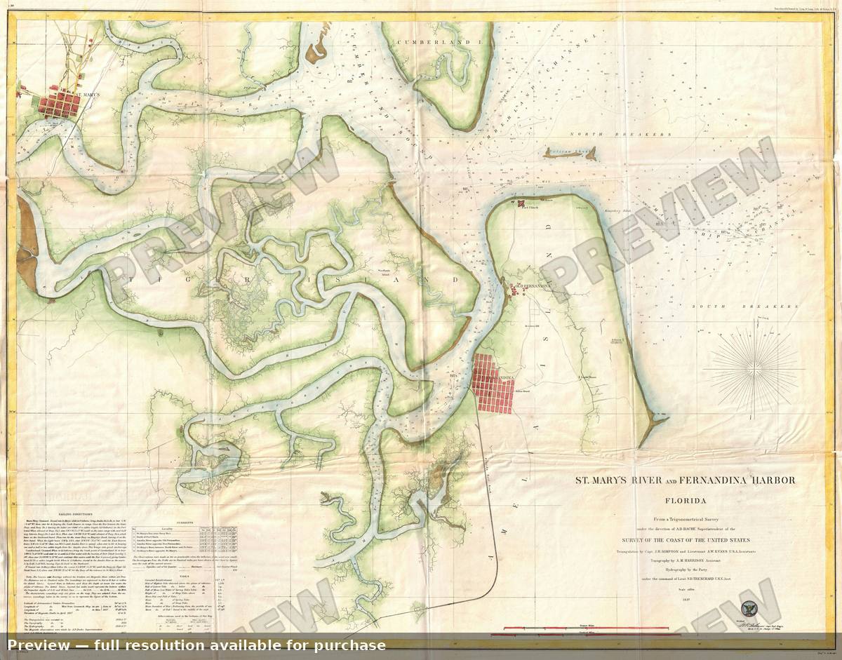 Antique map: St Marys, 1857, 1857