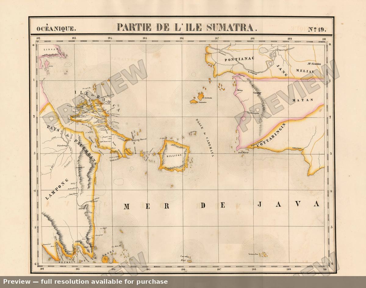 Antique map: Sumatra 19, 1827, 1827