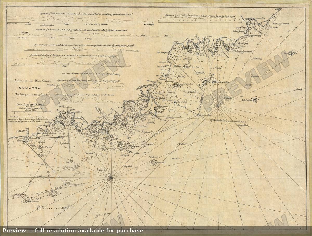 Antique map: Sumatra West, 1820, 1820