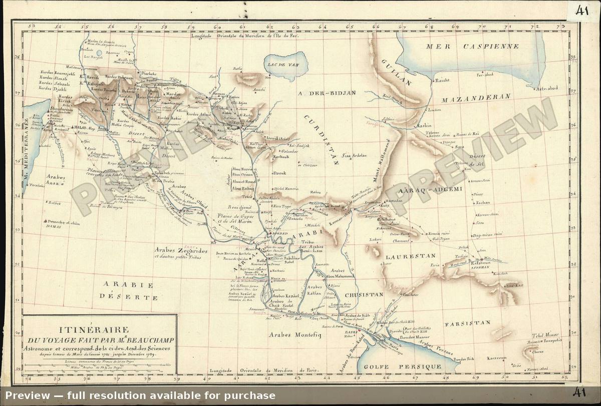 Antique map: Syria Persia, 1790, 1790