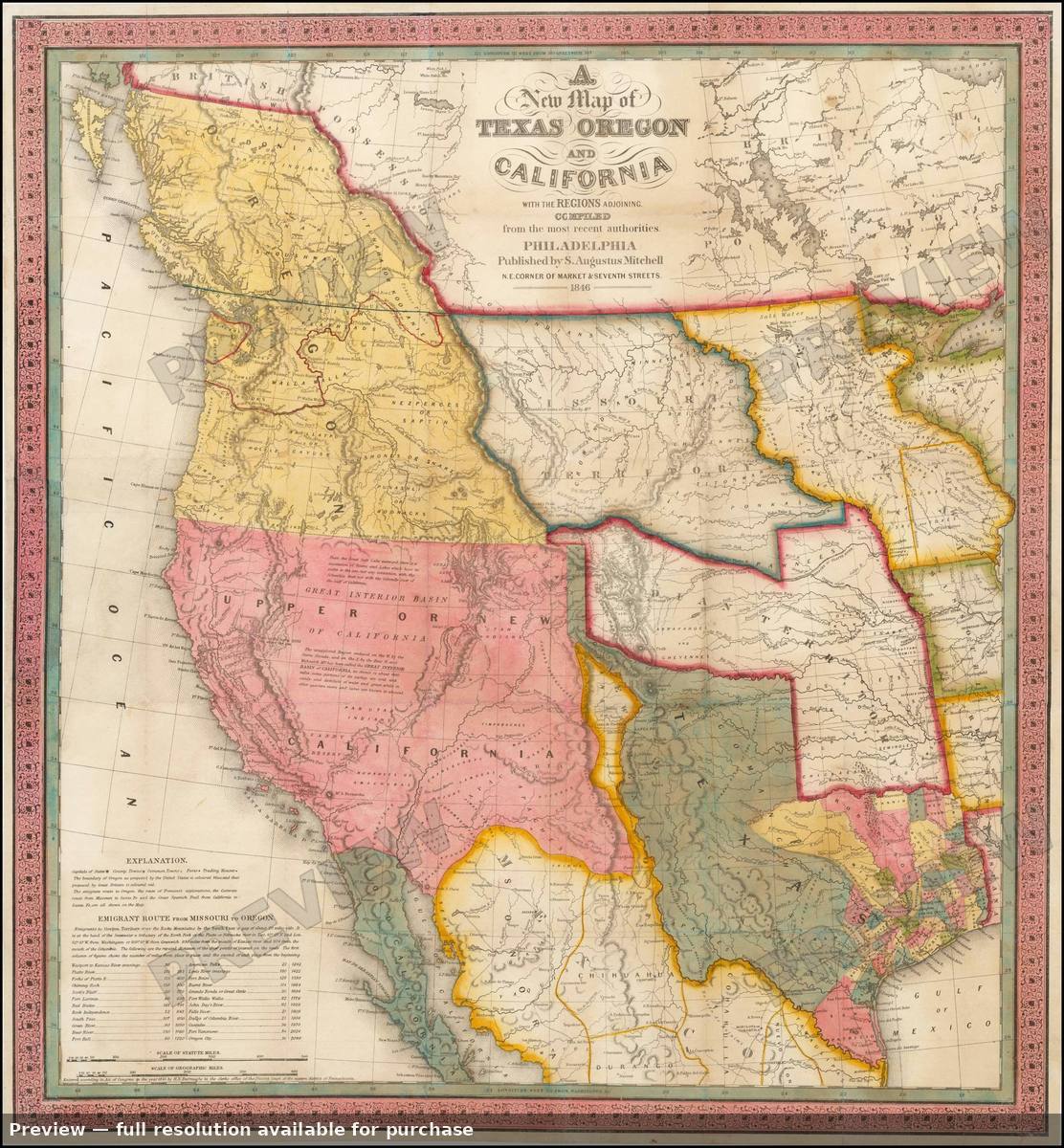 Antique map: TXORCA, 1846, 1846