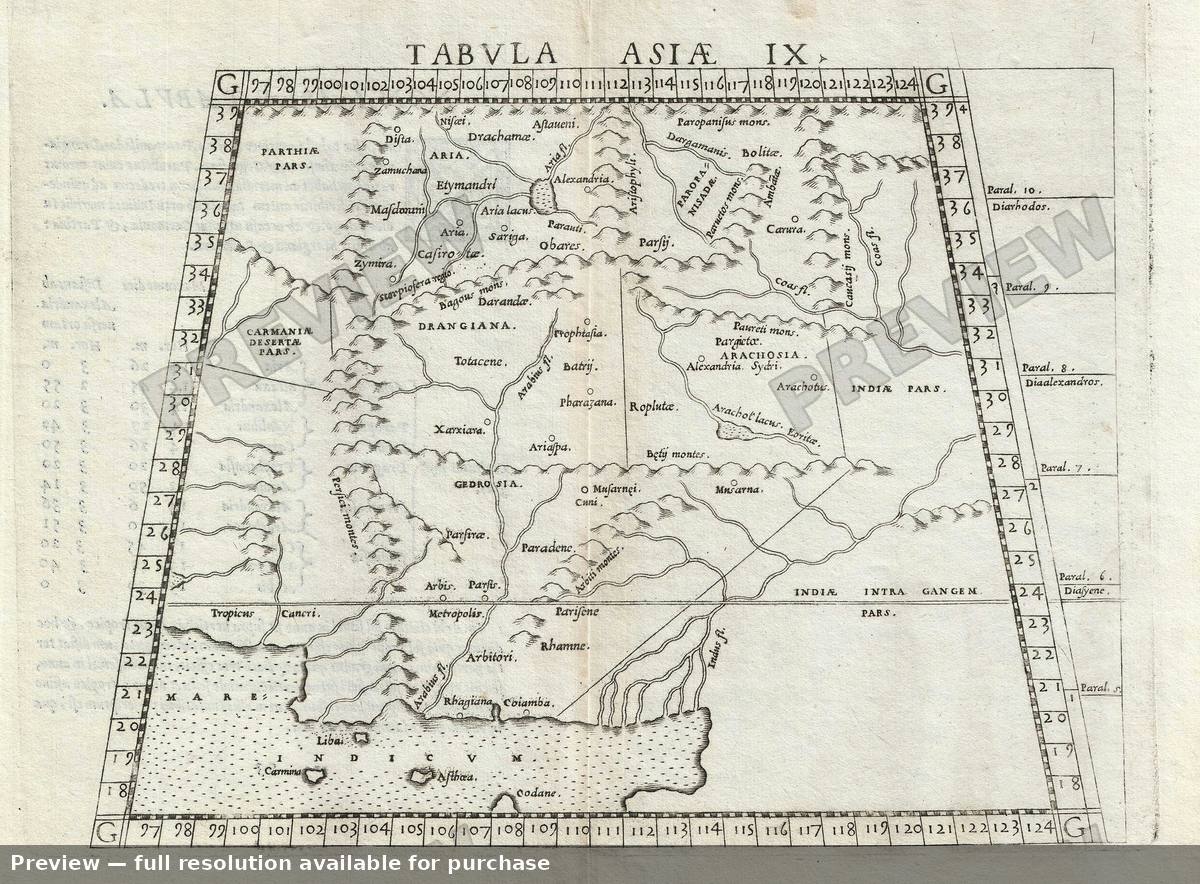 Antique map: Tabula Asiae IX, 1588