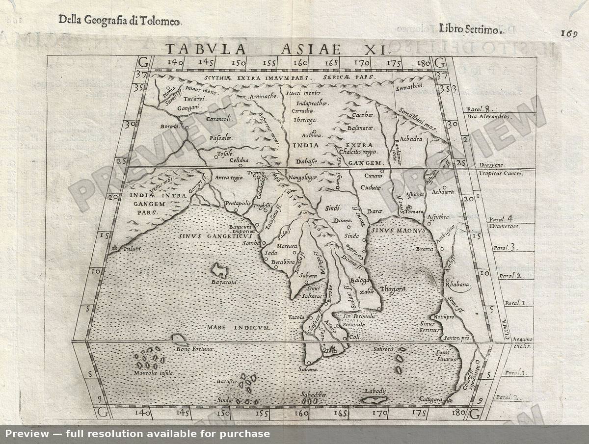 Antique map: Tabula Asiae XI, 1599