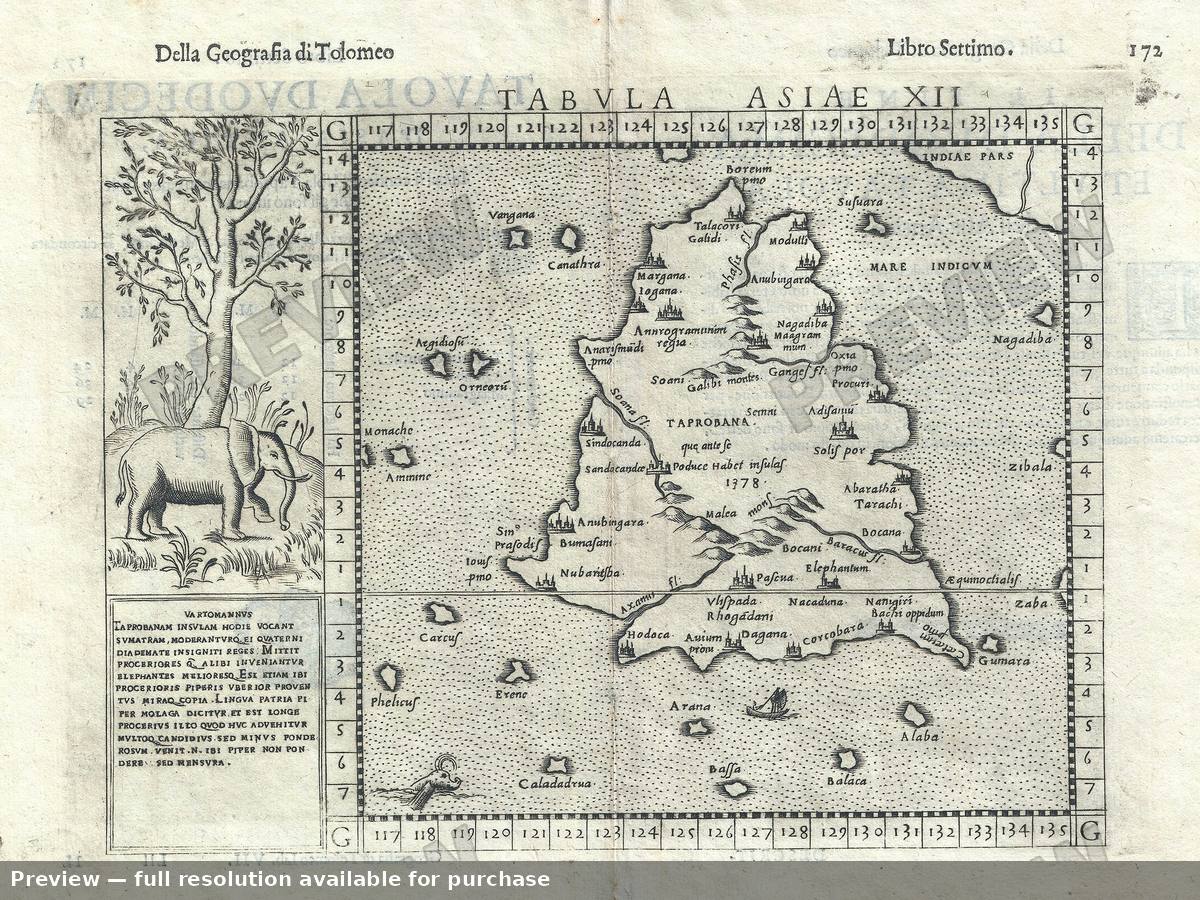 Antique map: Tabula Asiae XII, 1574