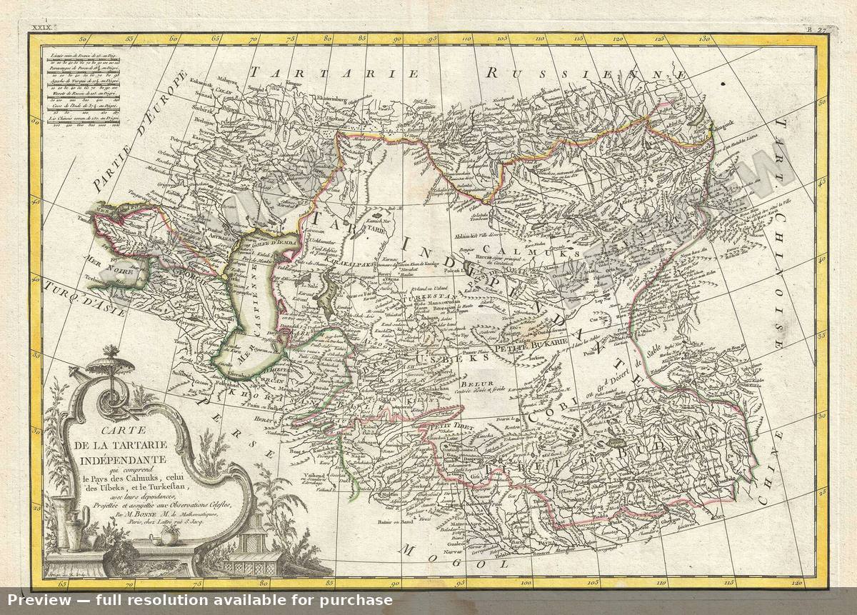 Antique map: Tartarie Independante, 1778, 1778