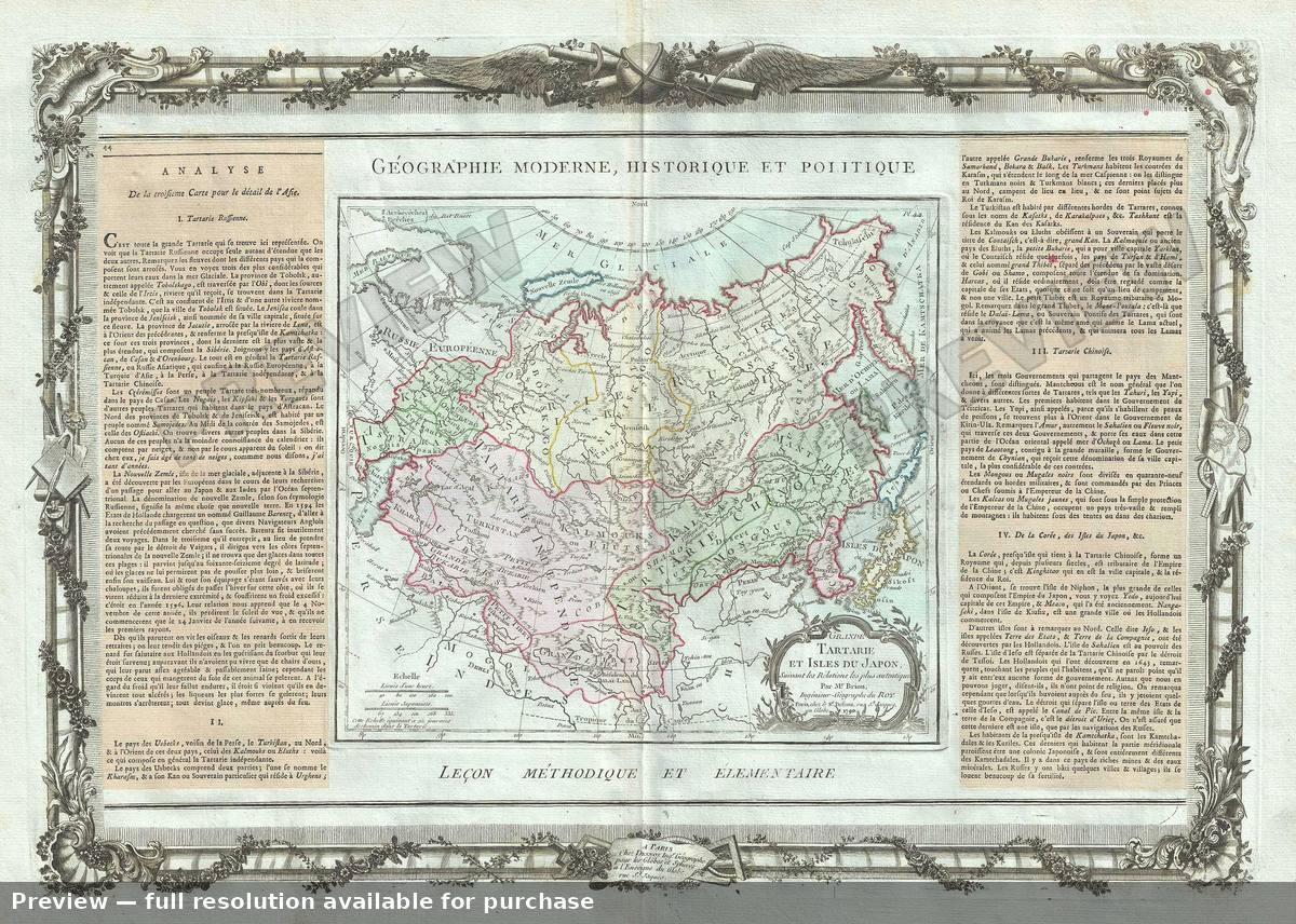 Antique map: Tartarie Isles Japon, 1786, 1786